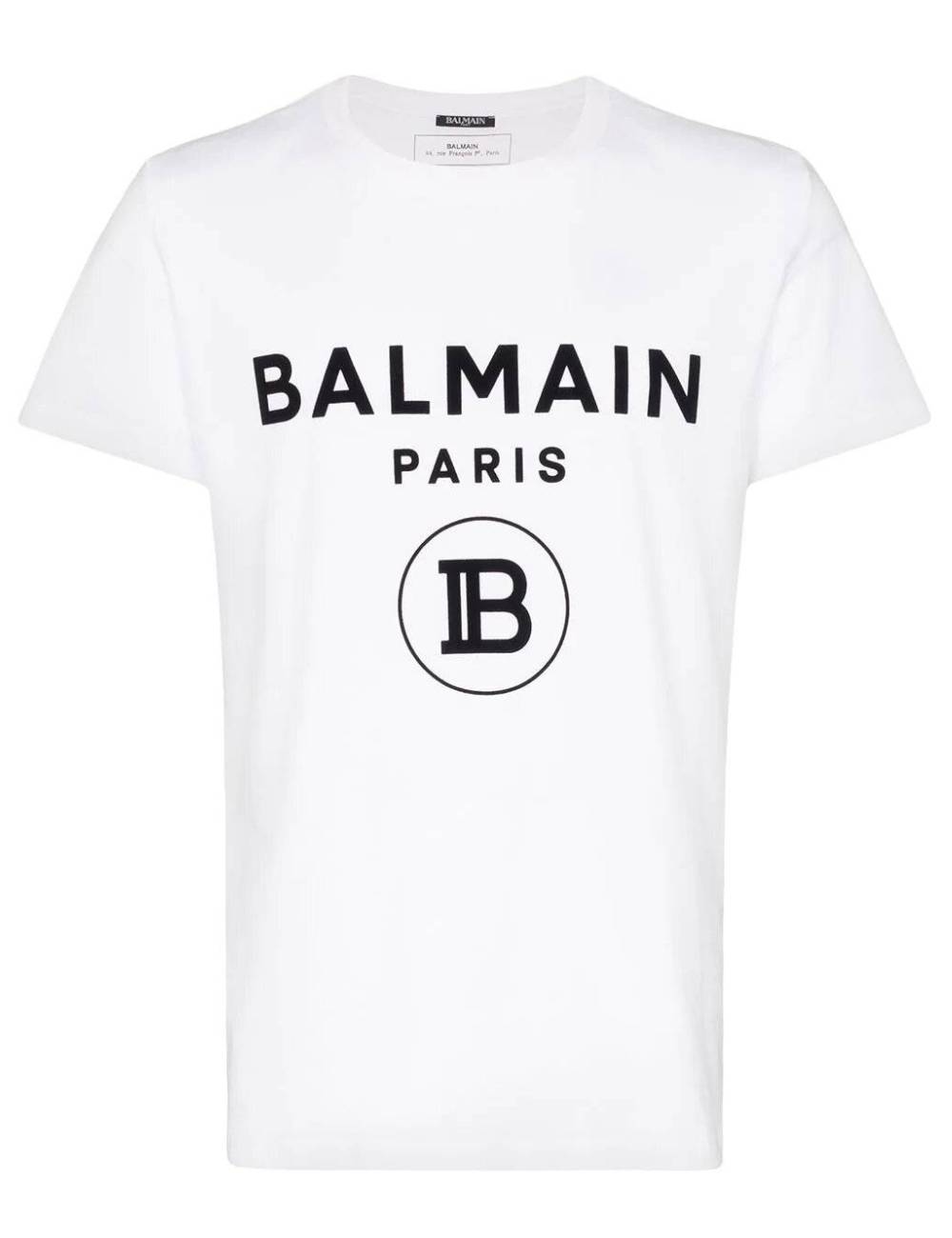 camiseta de hombre balmain paris logo blanco altea moda homme